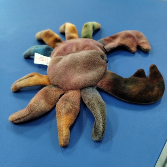 ✓Ty Beanie Babies Claude The Tye Dye Crab 1996 - Picture 4 of 10